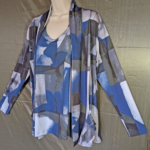 NWT 38" bust vintage SIMPLI tank top & blazer set, Boho Chic, Made in Canada - Picture 16 of 17